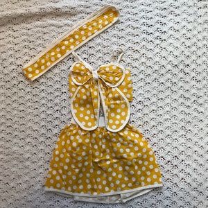 Little Miss Fashion 3t yellow polka dot outfit